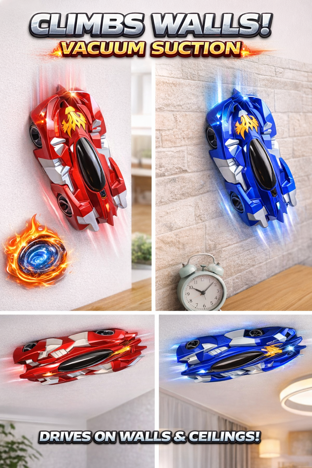 Gravity Defying Wall Climbing Stunt  RC Toy Car