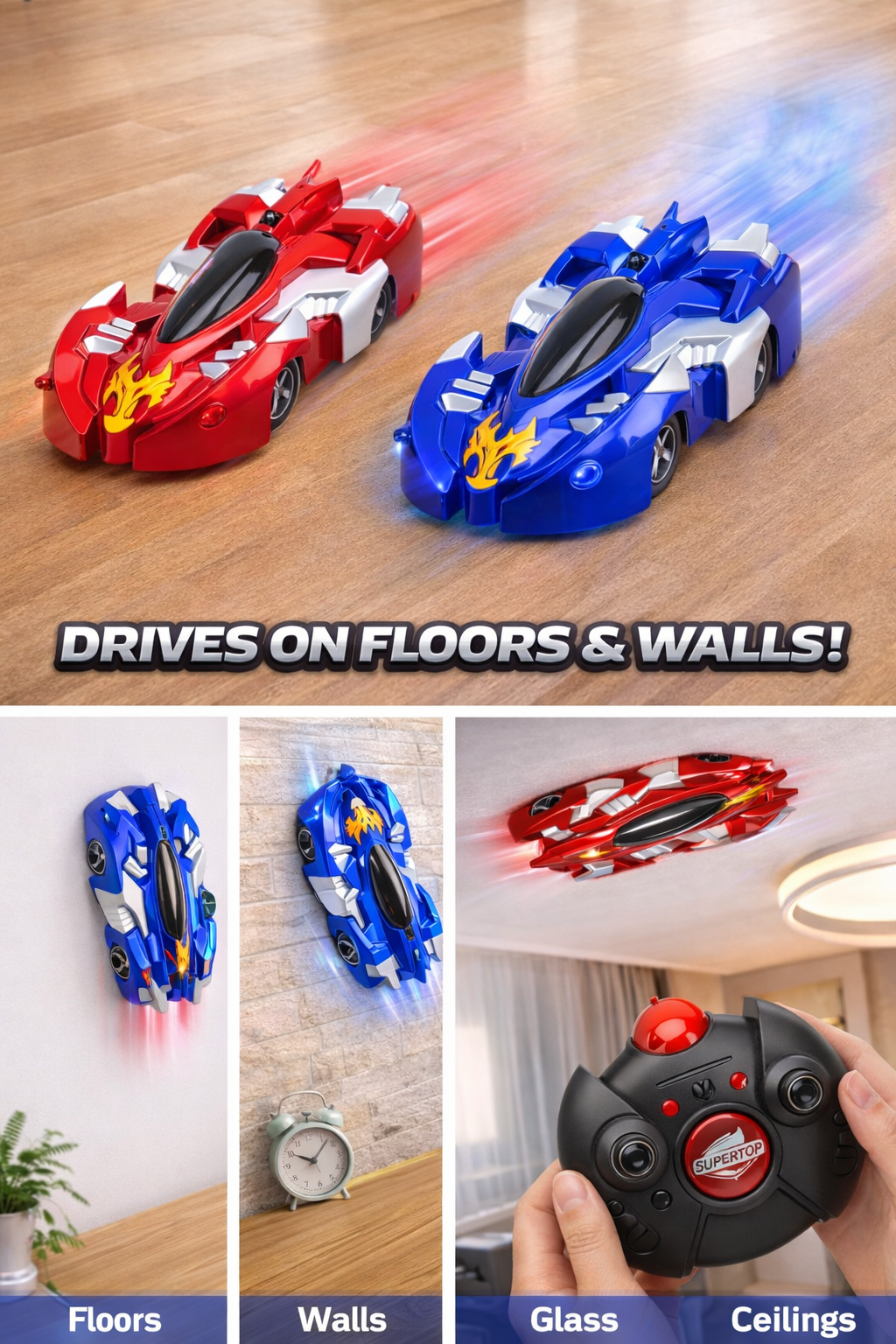 Gravity Defying Wall Climbing Stunt  RC Toy Car